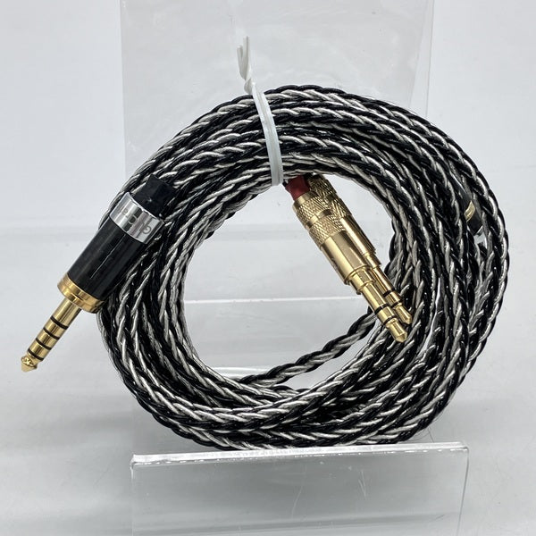 【中古】7N単結晶銅+7N単結晶銀混合編組ケーブル 3.5mm×2 to 4.4mmヘッドホンケーブル【日本橋】